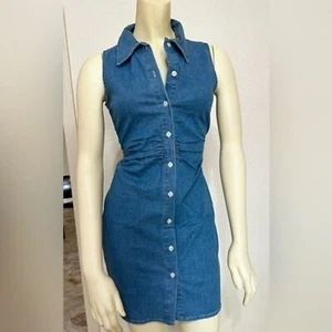 ZARA denim sleeves dress with lapel collar 6929 985 - Bild 1 von 12