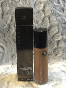 Becca Aqua Luminous Perfecting Foundation DARK GOLDEN 1.0 oz New In Retail Box - Picture 1 of 2