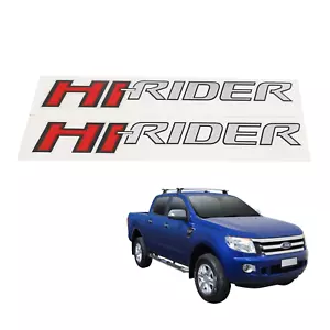 Red Silver HI-RIDER 2PCS side decal sticker FOR Ford Ranger PX MK1 T6 11-15 UTE - Picture 1 of 5
