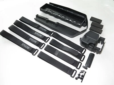 TLR04012 TEAM LOSI TLR 8IGHT-X/E 2.0 BUGGY ELECTRIC  BATTERY STRAPS TRAY RX BOX - Image 1 of 2