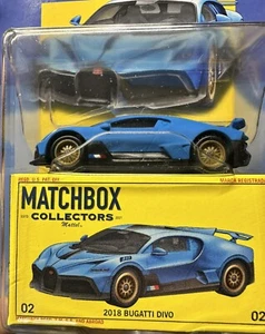 Neumáticos Bugatti Divo Real Rider 2023 Matchbox Collectors 2018 azul - Imagen 1 de 3