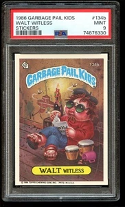 1986 Garbage Pail Kids Walt Witless #134b PSA 9 MINT New Slab - Picture 1 of 2