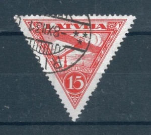 Latvia 1931 Airmail 15s red stamp. Wmk 2 Perf 11.5. Used. Sg 194a - Picture 1 of 2