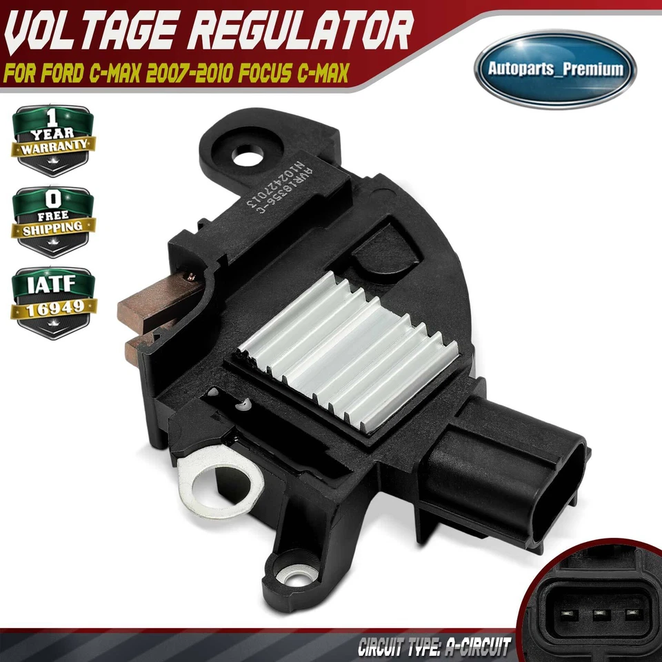 Regulador de voltaje del alternador para Ford C-Max 07-10 Focus C-Max B+:14.0V AS:13.5V Foto 1 de 4