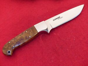 Schrade USA burlwood full tang mint in box D'Holder fixed blade SDH2 knife