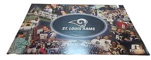 Poster St. Louis Rams NFL Team Vintage Russell Athletic 12" x 18" - Foto 1 di 22