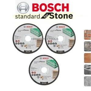 Bosch 115mm Cutting Discs Set x3pcs Masonry Stone 3mm Thick Grinder Wheel - Picture 1 of 13