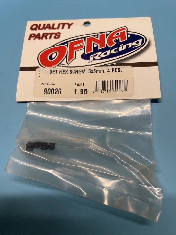 OFNA RACING #90026 5mm X 5mm HEX SET SCREWS (4) F10 - Image 1 of 1