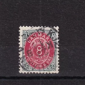 DENMARK 1895 Marco de Estampilla I, wmk 1Y, perfecto 14X131⁄2 Gris claro y rosa LOTE 626 - Imagen 1 de 2
