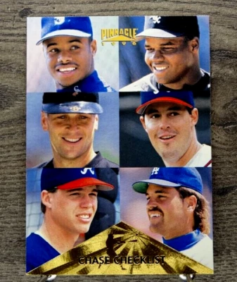 1996 Pinnacle #399 Piazza /Griffey Jr. /Thomas /Bagwell/ Ripken/Chipper/ Maddux - Image 1 of 2