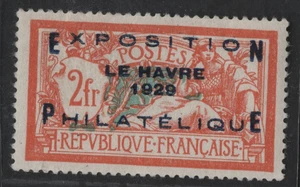 FRANCIA 1929 EXPOSICIÓN FILATÉLICA SOBREIMPRESIÓN SCOTT #246 COMO NUEVO FIRMADO CON BISAGRAS - Imagen 1 de 2