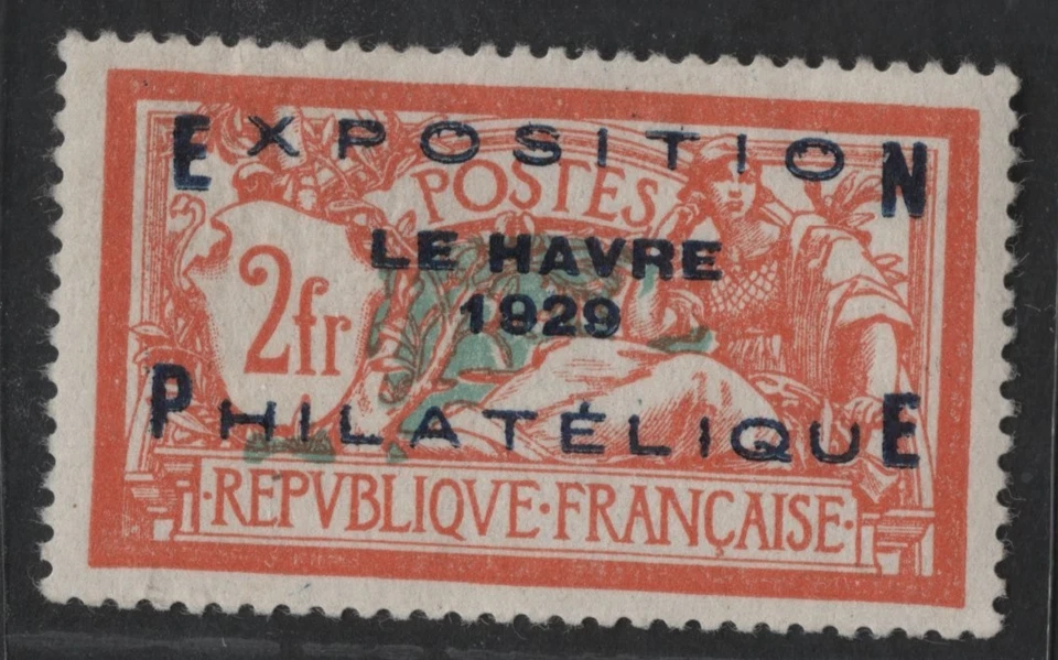 FRANCE 1929 PHILATELIC EXHIBITION OVERPRINT SCOTT #246 MINT HINGED SIGNED - Image 1 of 2