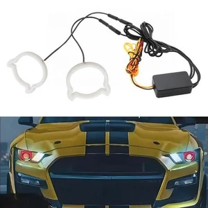 Colorful 12V LED Light Ring for Car Headlights Easy Direct Installation - Picture 1 of 15