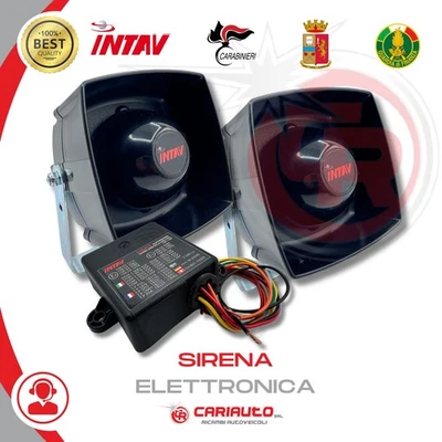 Sirena Elettronica bitonale INTAV Carabinieri Polizia Finanza 12/24v OMOLOGATO - Immagine 1 di 4