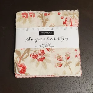 Sugarberry by Bunny Hill Designs Moda Fabrics 5” (42) Squares Charm Pack Florals - Picture 1 of 23