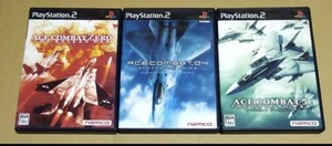 Ace Combat 4 5 Zero Lot (3) PS2 Set | PlayStation 2 Namco Japan Tested RARE - Picture 1 of 5