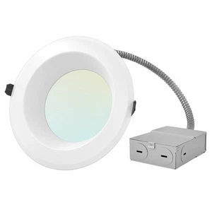 Luxrite 6 Inch Commercial LED Recessed Light with J-Box 4 Color Selectable - Picture 1 of 8