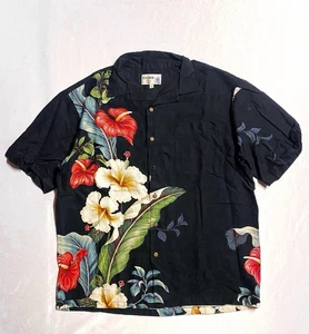 Vintage Iolani Hawaiian Shirt Large Floral Hibiscus Made In Hawai’i Button Up - Picture 1 of 6
