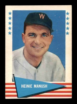 Fleer #57 Heinie Manush 1961 casi nuevo/casi nuevo+ X3223537 Foto 1 de 2