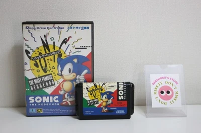 Sonic The Hedgehog SEGA MEGA DRIVE Game Software with Box SEGA,1991 Japan - Image 1 of 4
