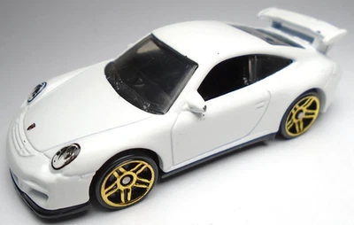 2016 Hot Wheels Exotics Porsche 911 GT3 RS BRANCO 1:64 FUNDIDO 2 3/4" CARRO COM PRETO - Imagem 1 de 4