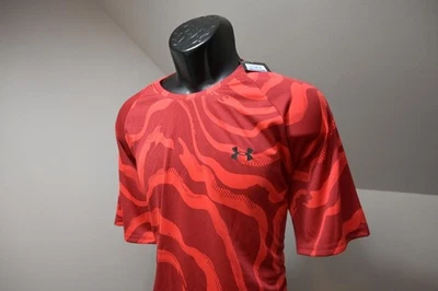 Camisa de Gimnasio Under Armour HeatGear Roja Camuflada Atlética Manga Corta Camiseta Para Hombres XL NUEVA CON ETIQUETAS Foto 1 de 4