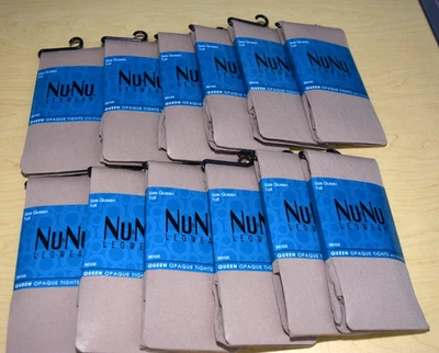 Lote de 12 novas meias-calças bege opacas queen tall 5'2"-6'2" 150-195 - Imagem 1 de 4