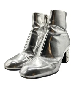 LOUIS VUITTON Stiefel Damen Größe 38,5 Silber Lackleder - Bild 1 von 10