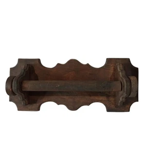 Vtg Primitive Rustic Country Wood Towel Bar Wall Rack Distressed  17"Long - Picture 1 of 11