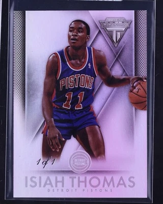 2013-14 Panini Titanium Isiah Thomas 1/1 #181 True One Of One Detroit Pistons - Image 1 of 2