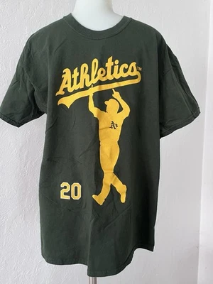 Oakland A's Oakland Athletics t-shirt Graphic Tee green & Yellow #20 Size L - Image 1 of 4