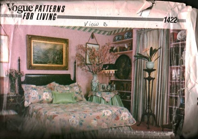 1422 Vintage Vogue Sewing Pattern Craft Accessories Home Decor Bedspread Curtain - Image 1 of 2