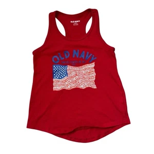 Old Navy 2022 "United States of All" Flag GraphicTank Top Girls Size S (6/7) - Picture 1 of 6