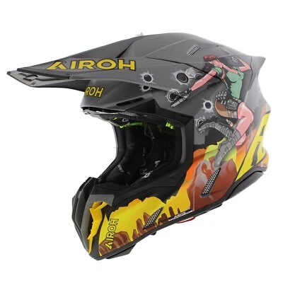 Airoh Twist 3.0 MX Helmet Adventure Matt Grey Black Orange - Lara Croft - Image 1 of 4