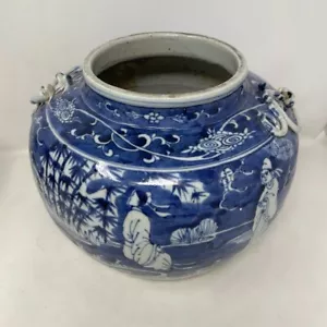 More details for chinese porcelain jar blue and white antique