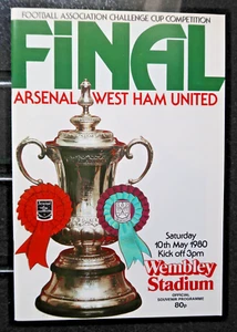 ARSENAL V WEST HAM 1980 FOOTBALL PROGRAMME F A CUP FINAL - Picture 1 of 2
