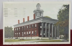 Antique Sandusky County Court House, Fremont, Ohio Photo Postcard 1926 GC - Picture 1 of 6