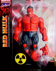 MARVEL SELECT RED HULK Figura Diamond Select NUOVO CON SCATOLA DIAMOND SELECT RED HULK - Foto 1 di 1