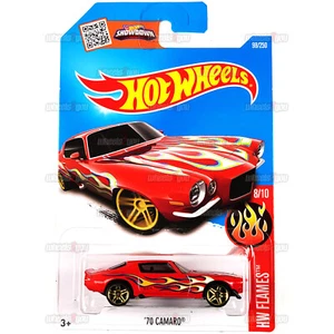 2016 Hot Wheels 70 CAMARO #98 red - HW Flames - Chevrolet 1:64 Chevy DHR13 - Picture 1 of 2