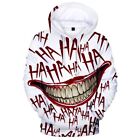 Unisex Funny Clown Print Pullovers Sweatshirt Haha Letters Crazy Hoodies