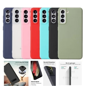 For Galaxy S21 S20 Note 10+ 8 S10 S9 S8 S7 S6 5G Case Thin TPU SOFT Matte Cover - Picture 1 of 56