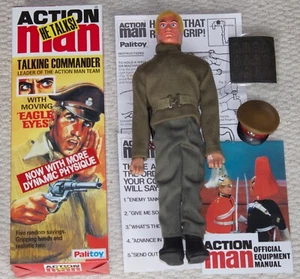 vintage action man 40th anniversar blonde hair eagle eye talking commander boxed - Picture 1 of 4