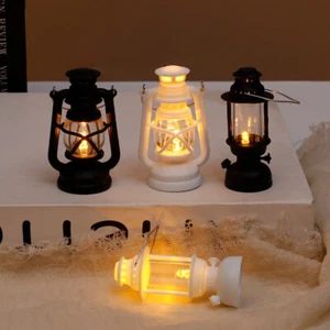 4PC 1/6 Scale Dolls House Miniatures Vintage Wind Lantern Garden Bar Accessories - Picture 1 of 10