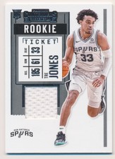 2020-21 Panini Contenders Rookie Ticket Swatches #14 Tre Jones