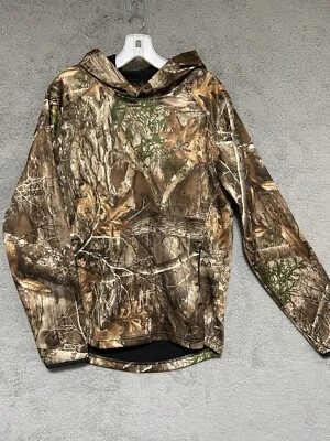 REALTREE Edge Camo Tech Hoodie w/ Built-In Neck Gaiter S 34-36 - Image 1 of 4