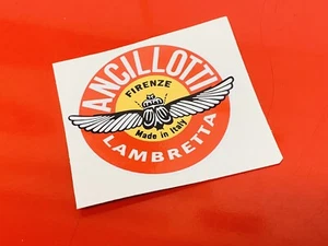 PEGATINA AUTOADHESIVA LAMBRETTA ROJA ITALIANA REDONDA 70MM DIA ANCILLOTTI CARRERAS - Imagen 1 de 5