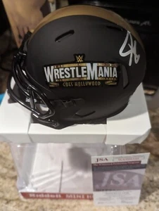 John Cena signierter WWE WrestleMania 39 geht Hollywood Riddell Minihelm JSA - Bild 1 von 5