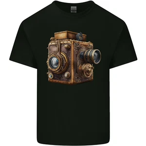 Steampunk Camera Photography Photographer Mens Cotton T-Shirt Tee Top - Picture 1 of 15