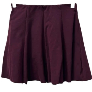 Brandy Melville Women's Pleated Burgundy Wine Mini Skirt Sz OS(S) - Picture 1 of 5