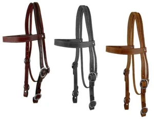 Showman Argentina Cow Leather Draft Horse Size Browband Headstall - Picture 1 of 5